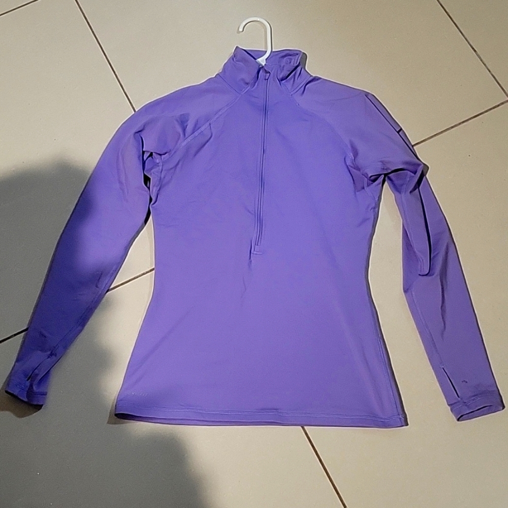 Nike pro purple zip up